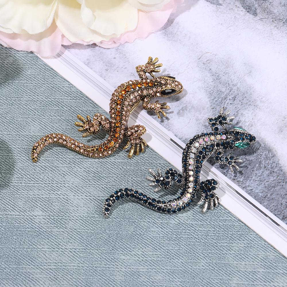 BSUNS Trâm Cài Áo Hình Thằn Lằn Đính Đá Dễ Thương