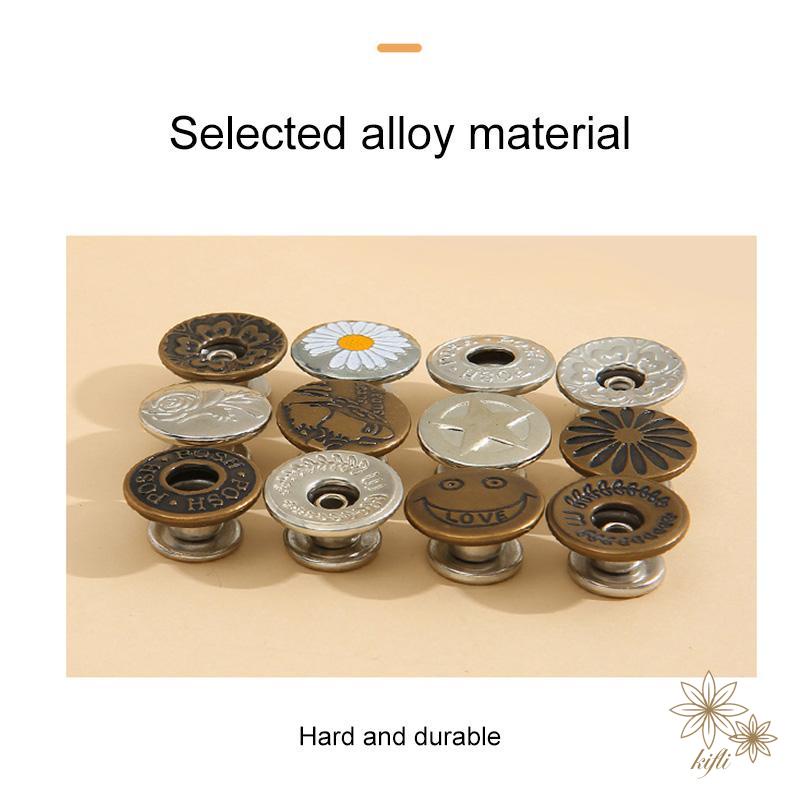 Nút nhấn eo điều chỉnh lưng quần jean không cần bấm có thể tháo rời