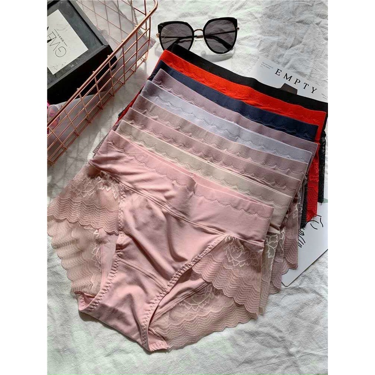Quần lot cotton cao cấp 8889, quần chip hàng loại 1 cạp cao gen bụng nâng mông phối ren siêu đẹp ôm bụng.