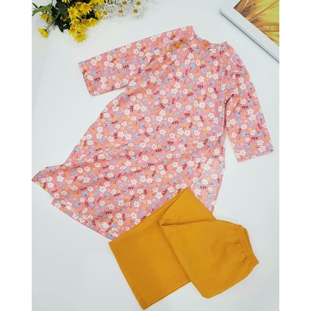 vải thô cotton hoa D21 mềm mát may váy áo