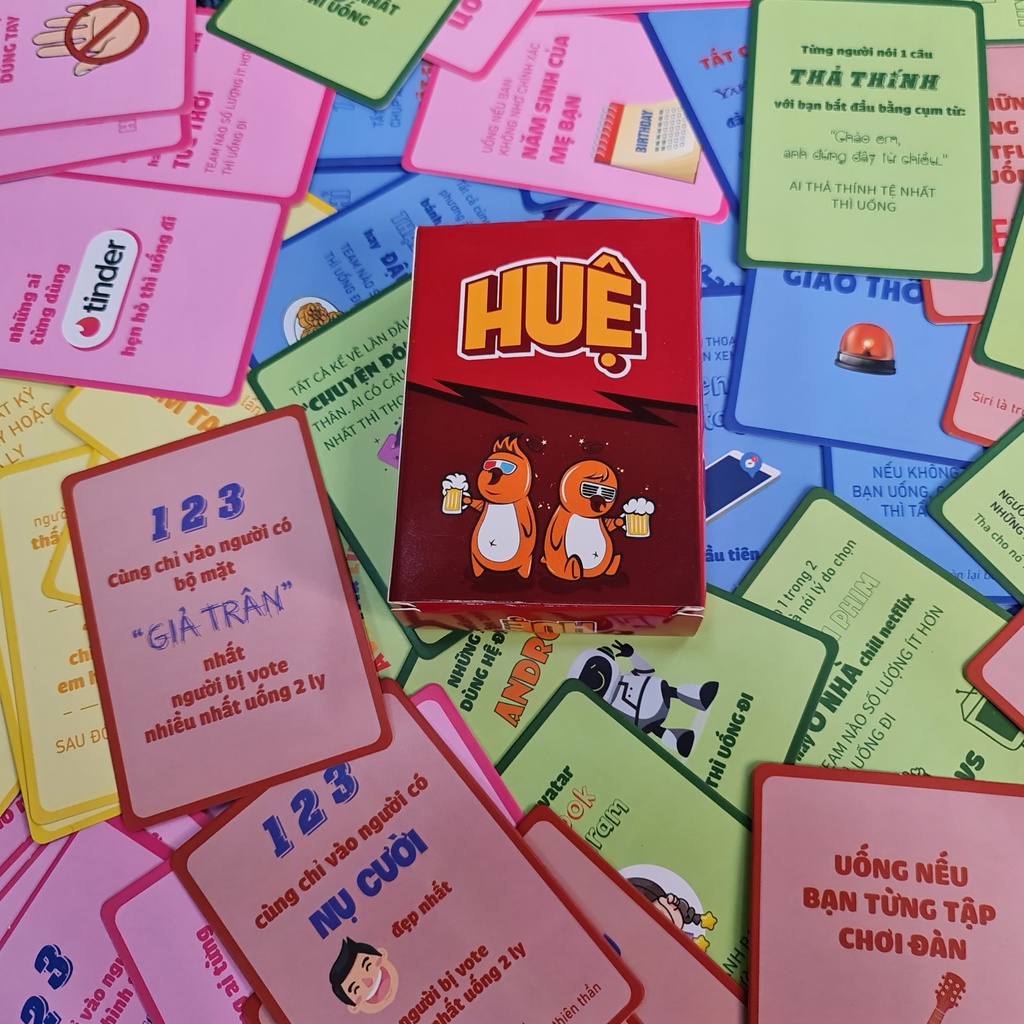 Bộ bài "HUỆ" - Drinking game hot trend gây bùng nổ cuộc vui liên hoan làm bạn vừa say vừa cười như điên trên bàn nhậu