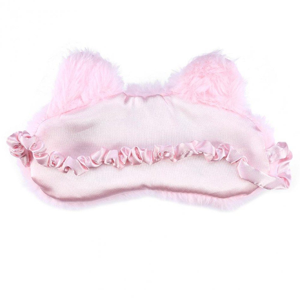 Bịt mắt hình thú dễ thương bằng nhung lông mềm phối satin hỗ trợ giấc ngủ | BigBuy360 - bigbuy360.vn