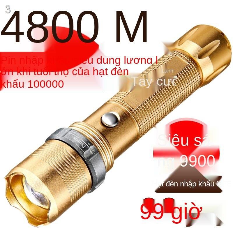 Lực lượng đặc biệt đèn pin ánh sáng sạc tầm xa siêu tự vệ hộ gia đình đa chức năng ngoài trời không thấm nước và