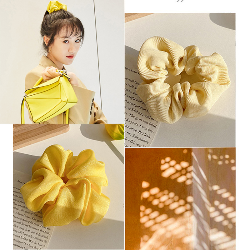 Dây buộc tóc màu vàng thời trang thanh lịch tùy chọn