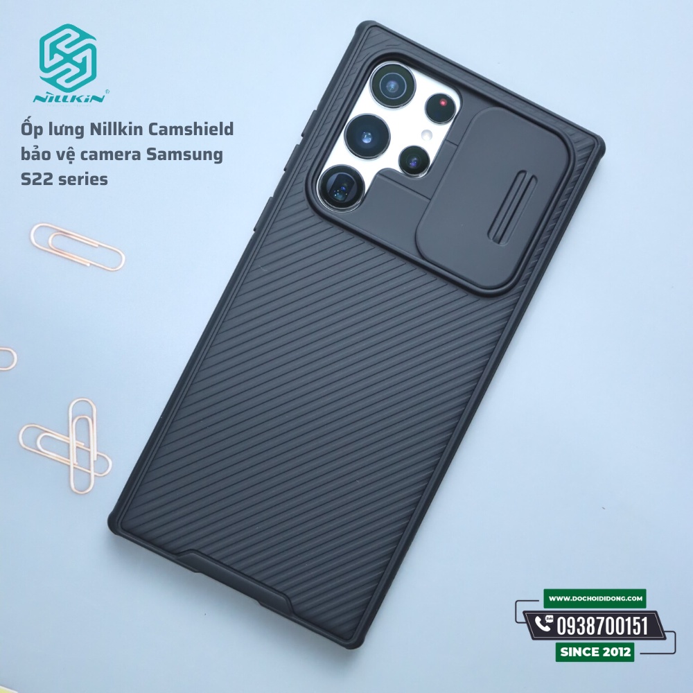 Ốp Lưng Trượt Che Camera Nillkin Camshield Pro Samsung S22 + Pro Plus Ultra 5G / S23 + Pro Plus Ultra 5G