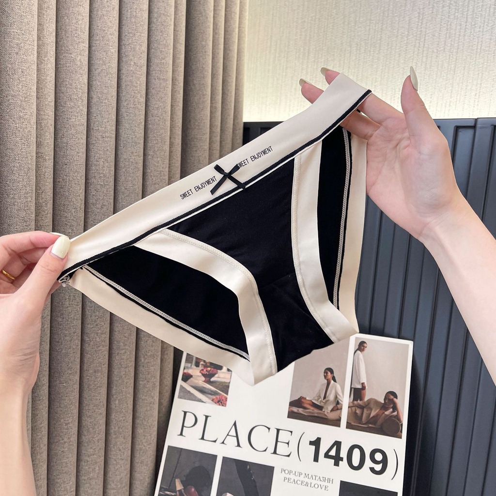 111219 Quần Lót Cotton Không Đường May Thoáng Khí Cho Nữ