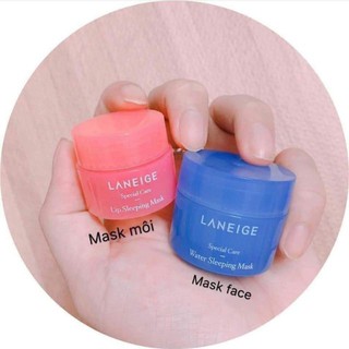 Combo Mặt Nạ Ngủ Cung Cấp Nước Và Mặt Nạ Ngủ Môi Mini