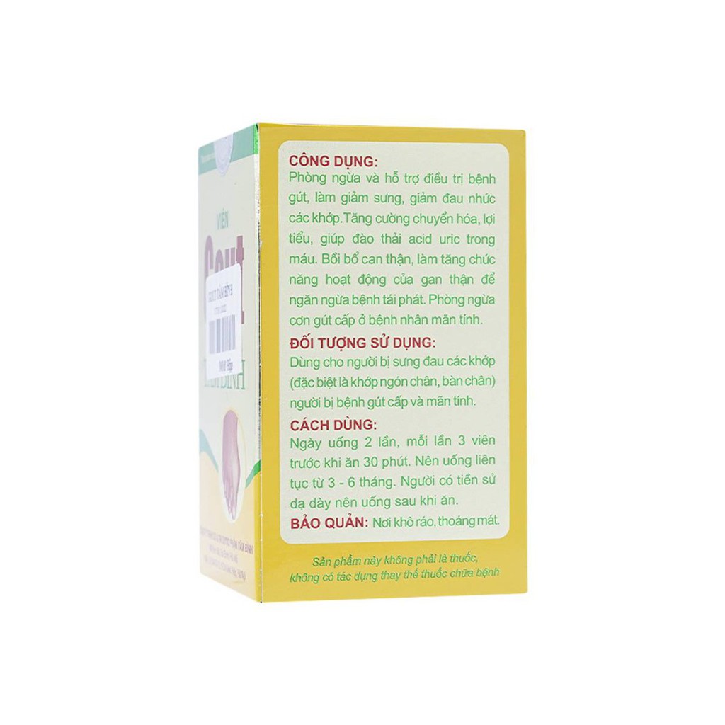 Viên Gout Tâm Bình hộp 60 viên- atzpharmacy