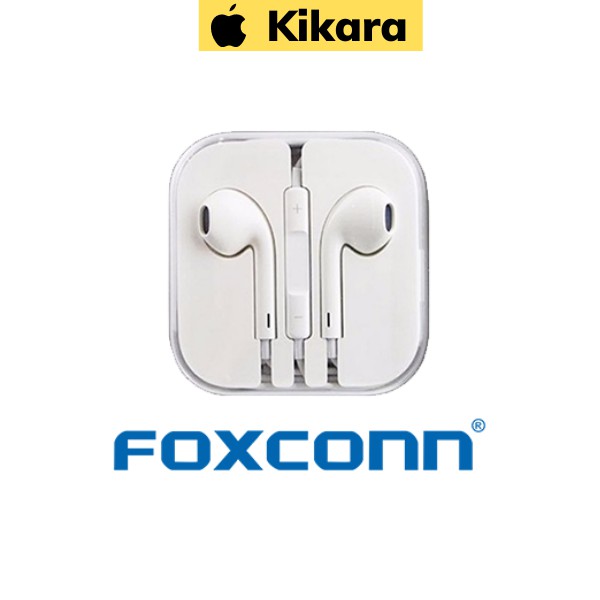 Tai nghe iphone Nhét Tai FOXCONN giắc 3.5 Chồng Ôn Tích Hợp MIC và Điều Khiển Âm Lượng