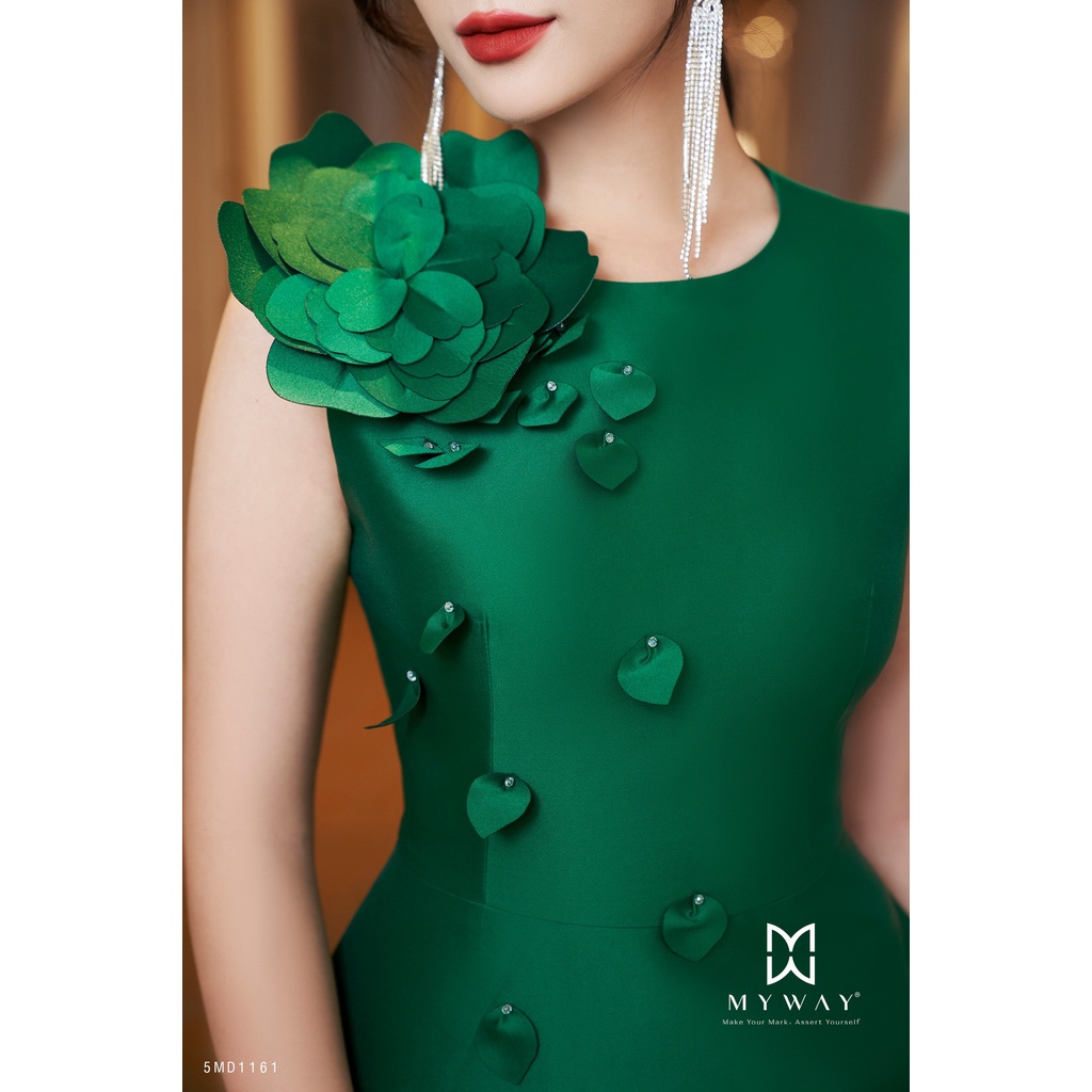 Đầm Nữ Dự Tiệc Thiết Kế MY WAY Dáng Xòe Đính Hoa Sang Trọng 5MD1161
