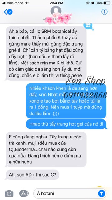 SỮA RỬA MẶT THẢO MỘC BOTANICAL MARCHE 120