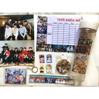 Combo đồ BTS: Combo có bình nước và combo không bình nước