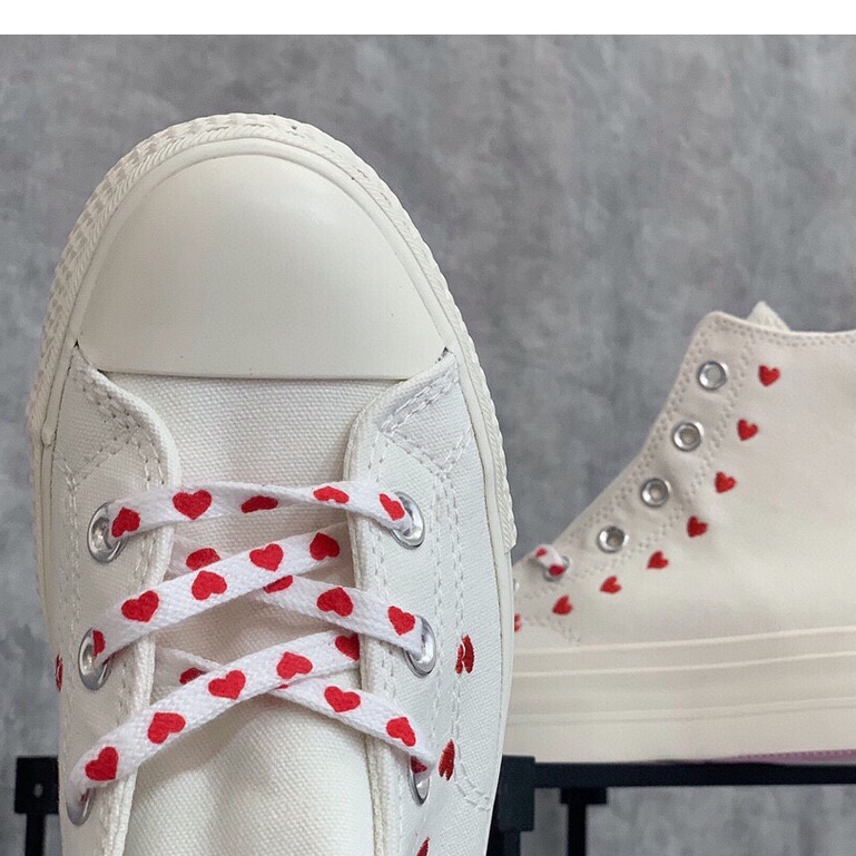 Giày Converse All Star Lift Đế Dày Thêu Họa Tiết Trái Tim Cá Tính 2022Valentine
