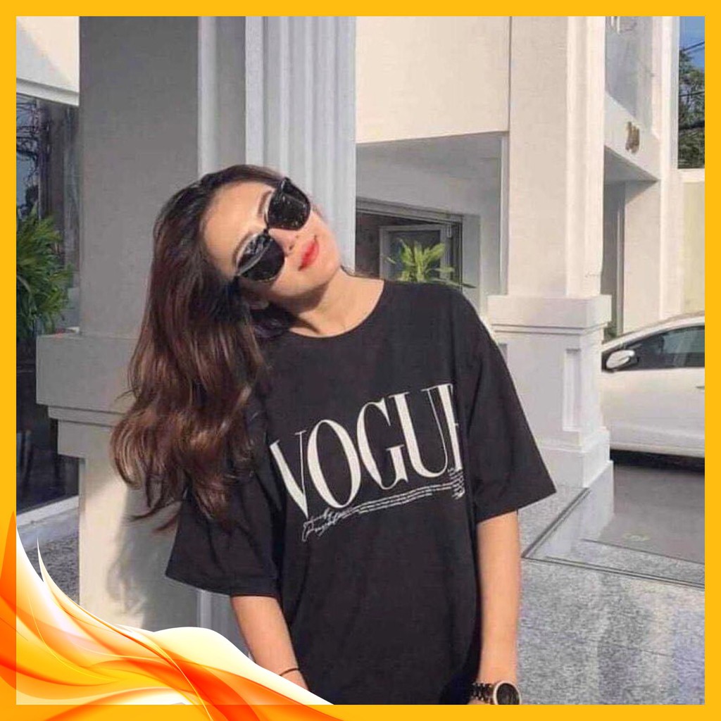 Áo Phông Unisex❤️Áo Thun VOGUE❤️Vải cotton-mềm mịn, dáng rộng thoáng mát-trẻ trung-cá tính form áo chuẩn hình Mã Ao01 | BigBuy360 - bigbuy360.vn