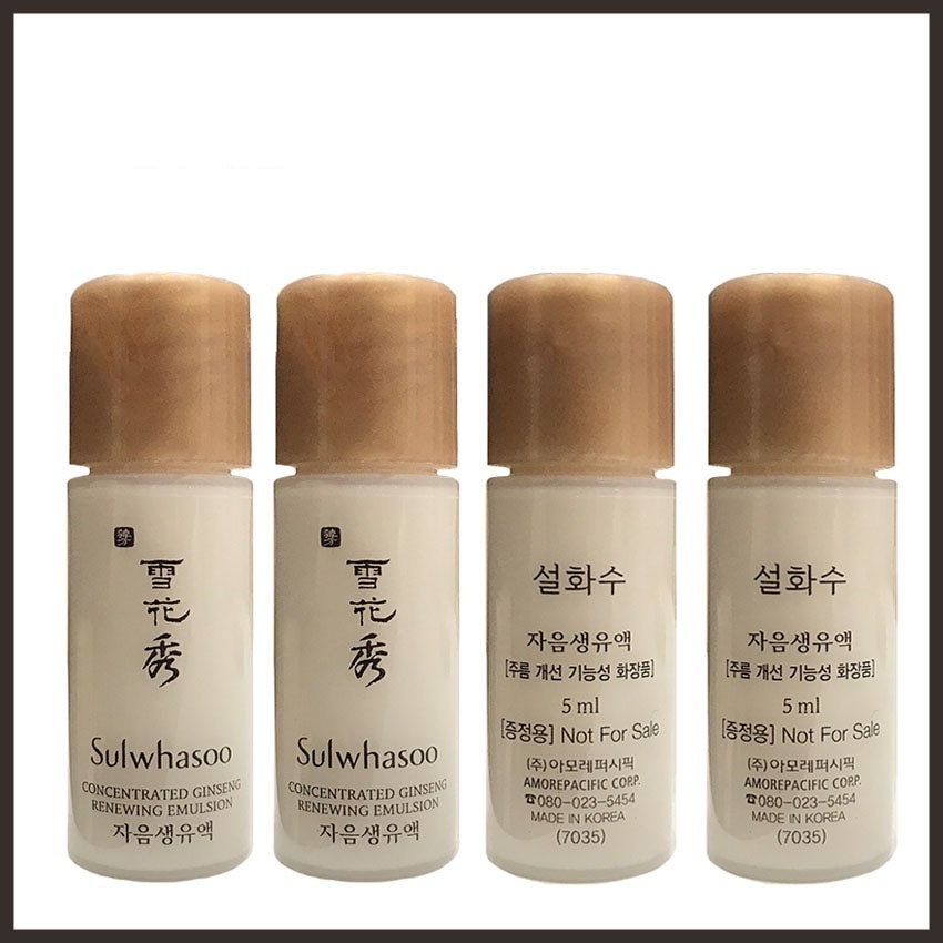 [10 chai] Nước hoa hồng và sữa dưỡng nhân sâm Sulwhasoo Concentrated Ginseng Renewing 5ml x 10 | BigBuy360 - bigbuy360.vn