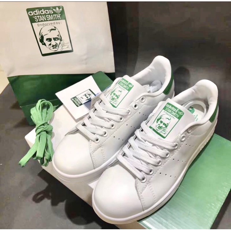Giày thể thao Stansmith gót Đen -Xanh [Cam kết hàng 1:1 - Full box bill] Giày thể thao nam nữ quốc dân | BigBuy360 - bigbuy360.vn