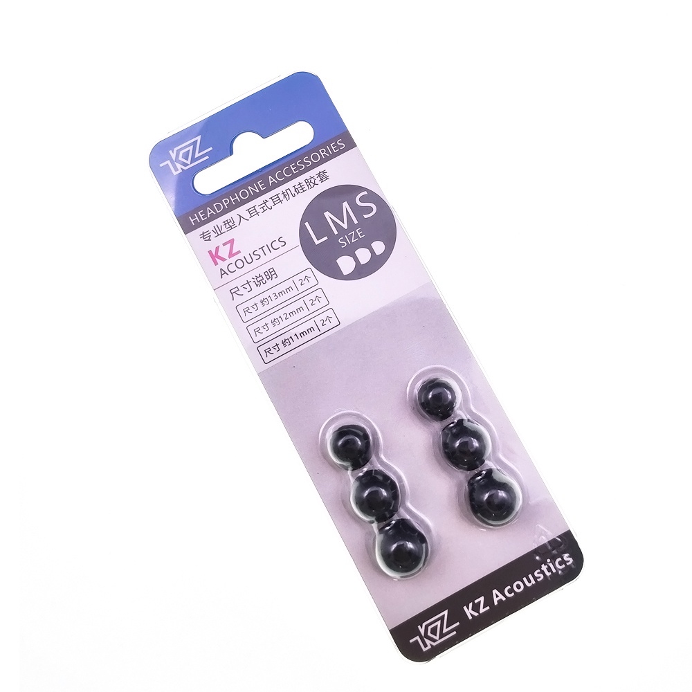 KZ Original 6pcs/3pairs In-Ear Earcaps For Earphone Silicone Covers Cap Replacement Earbud Eartips Earplug Ear Tips Pads Cushion