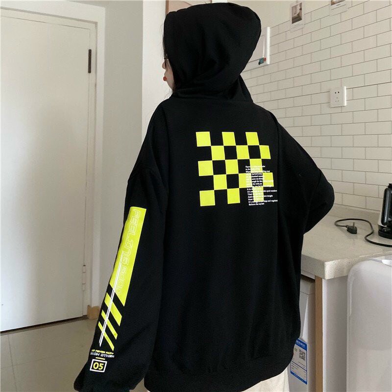 Áo Khoác Hoodie nữ unisex 🚚 FREESHIP 🚚 áo khoác nỉ mẫu in Caro chất nỉ dày dặn