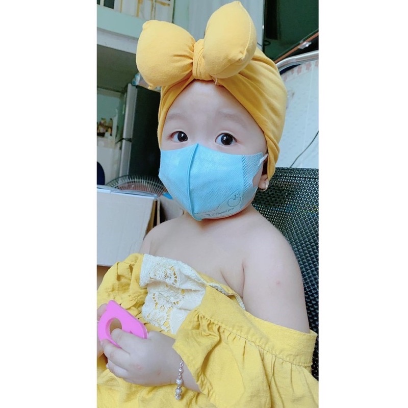 Hộp 10 cái Khẩu trang y tế em bé lớp Famapro 5D BABY QUAI CHUN 6 tháng tuổi - 4 tuổi