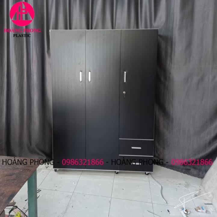 Tủ quần áo 3 cánh vân gỗ đen có VIDEO Ngang 1m2 cao 1m8 miễn phí vận chuyển Bảo hành 2 năm tận nơi