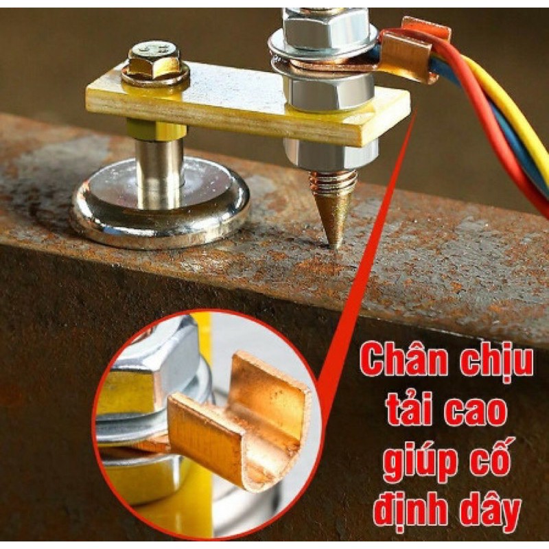 Kẹp Mát Nam Châm Lực Hút Siêu Mạnh Dùng Cho Máy Hàn Cắt Đến 300A