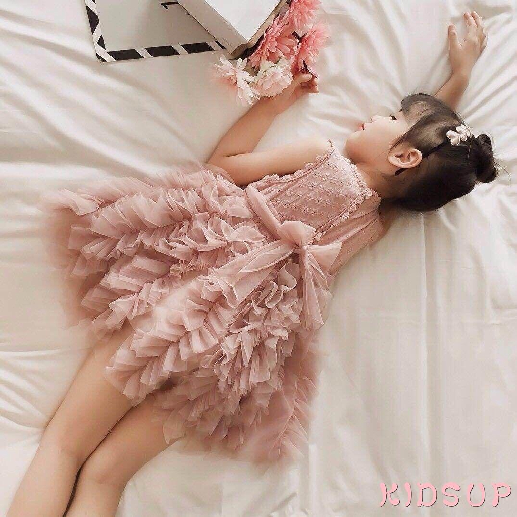 Đầm xòe cộc tay đáng yêu cho bé gái