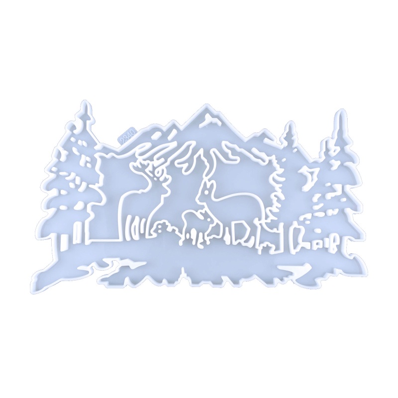 Sa Khuôn Silicon Làm Đồ Trang Sức Treo Tường DIY Hình Hươu Xinh Xắn