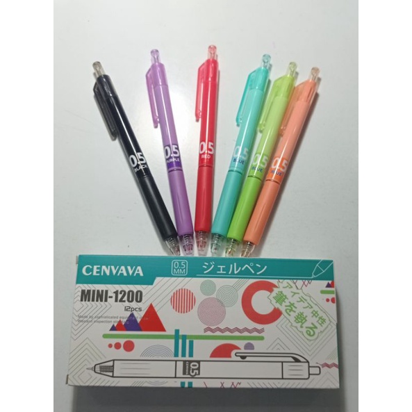 Set 6 cây Bút gel bấm Cenvava 1200
