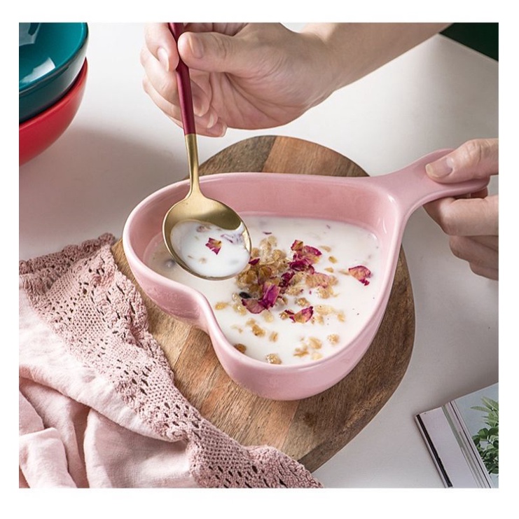 Chảo Tim Siêu Cấp dùng lò Nướng - Bát Sứ hình trái Tim _ Hàng Nhập Khẩu