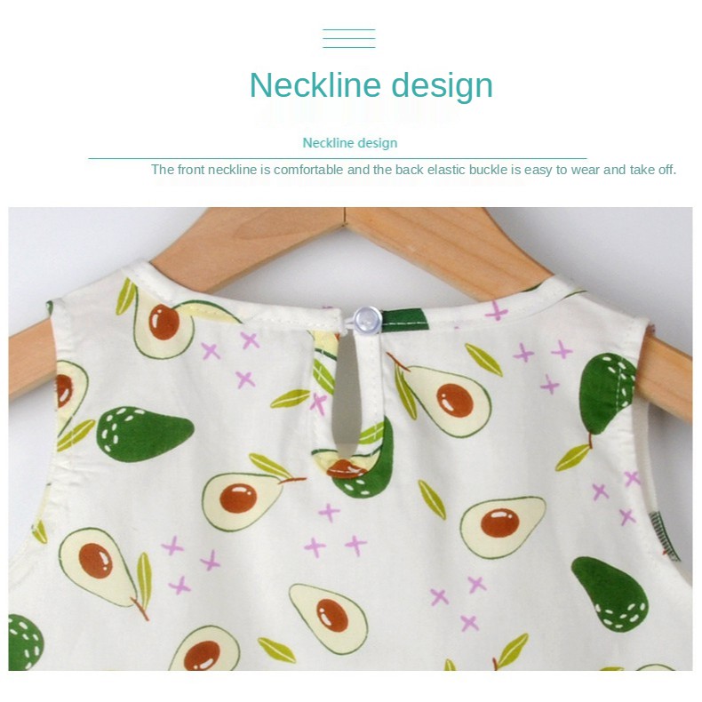 Đầm Công Chúa Không Tay Chất Liệu Cotton Thời Trang Cho Bé Gái