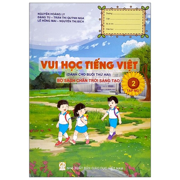 Sách Vui Học Tiếng Việt Lớp 2 - Tập 1 (Dành Cho Buổi Thứ Hai - Bộ Sách Chân Trời Sáng Tạo)