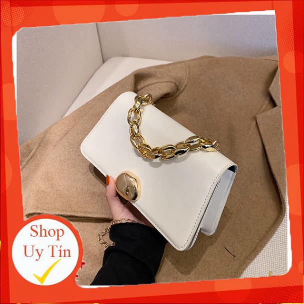 Túi xách nữ, túi đeo chéo da trơn khóa tròn thời trang Hàn Quốc siêu xinh TX28 [Hàng đẹp giá tốt]