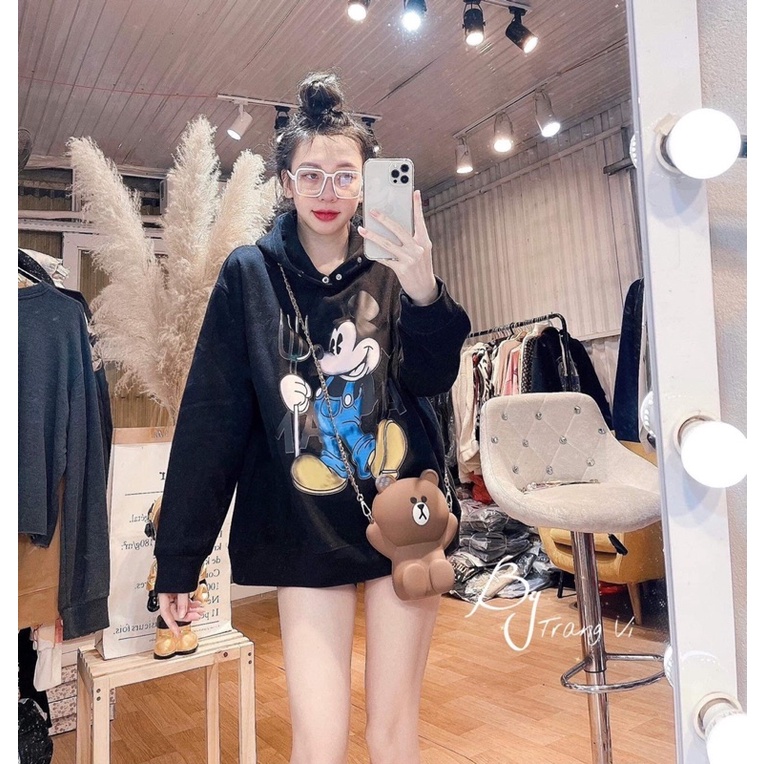 Áo hoodie hình chuột Mecky