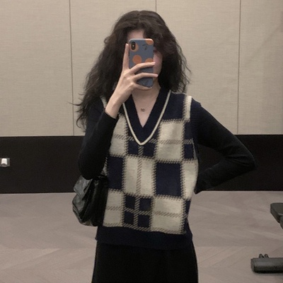 Áo Sweater Dệt Kim Sát Nách Cổ Chữ V Dáng Rộng Thời Trang Cho Nữ | BigBuy360 - bigbuy360.vn