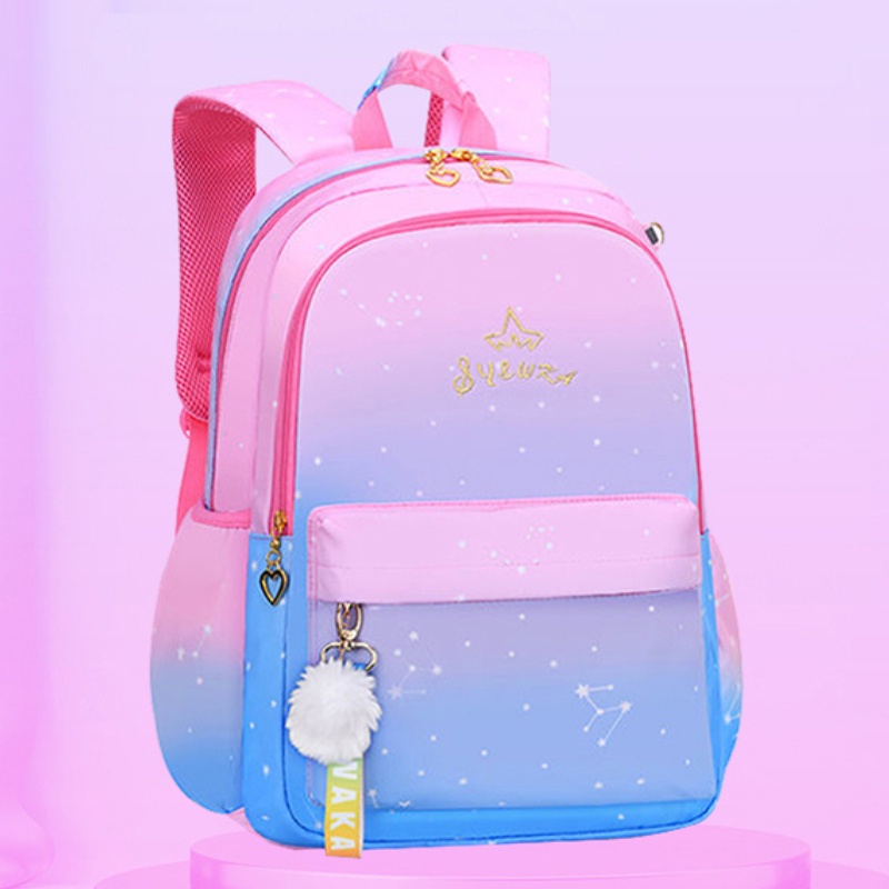 Balo Đi Học Chống Thấm Nước Chống Mòn Thiết Kế Phong Cách Công Chúa Dành Cho Bé Gái