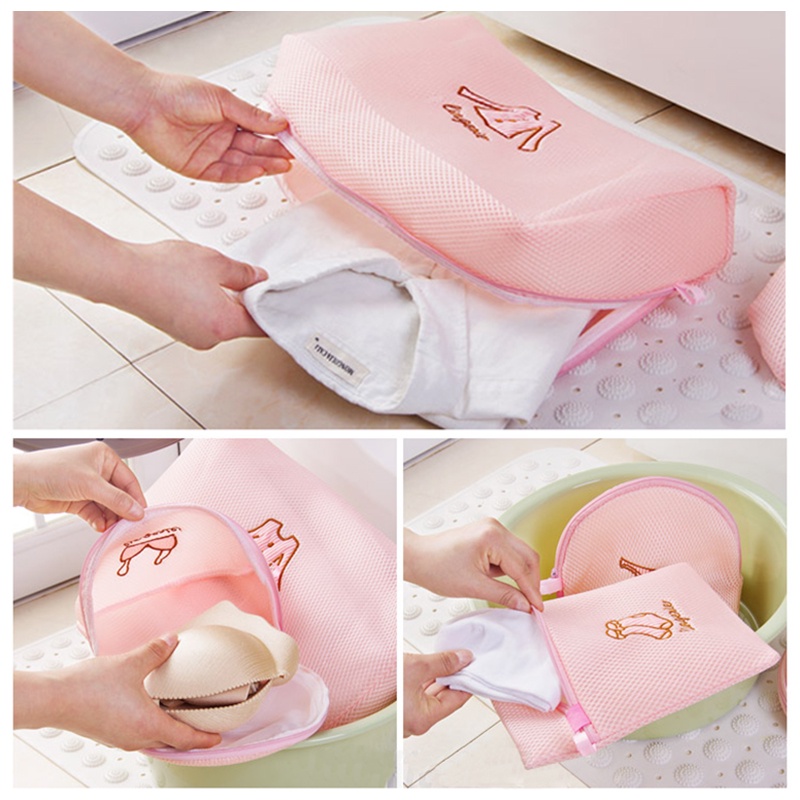 Bộ 4 Túi Lưới Giặt Đồ Lót / Áo Ngực Tiện Lợi