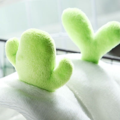 【kifli】Băng đô mầm cây, xương rồng chất vải nhung mềm mịn