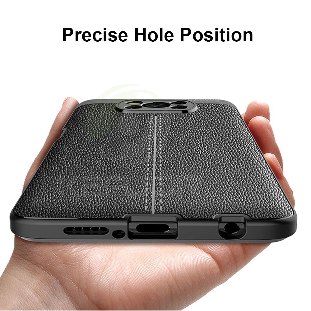 Ốp lưng Poco X3 NFC / Poco X3 Pro / Poco F5 Pro chống sốc vân da hiệu Auto Focus cao cấp