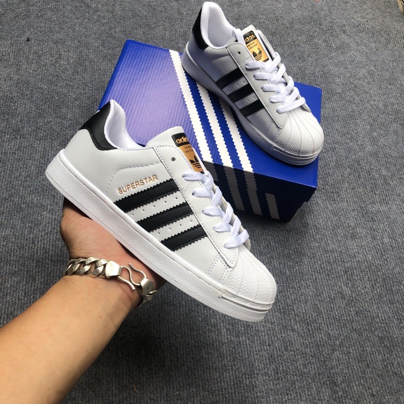 [Tặng hộp ,lọ tẩy giầy và dây giầy ]giày thể thao sò tem vàng nam nữ