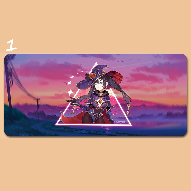 Miếng lót chuột bàn máy tính cỡ lớn in hình Genshin impact xinh xắn