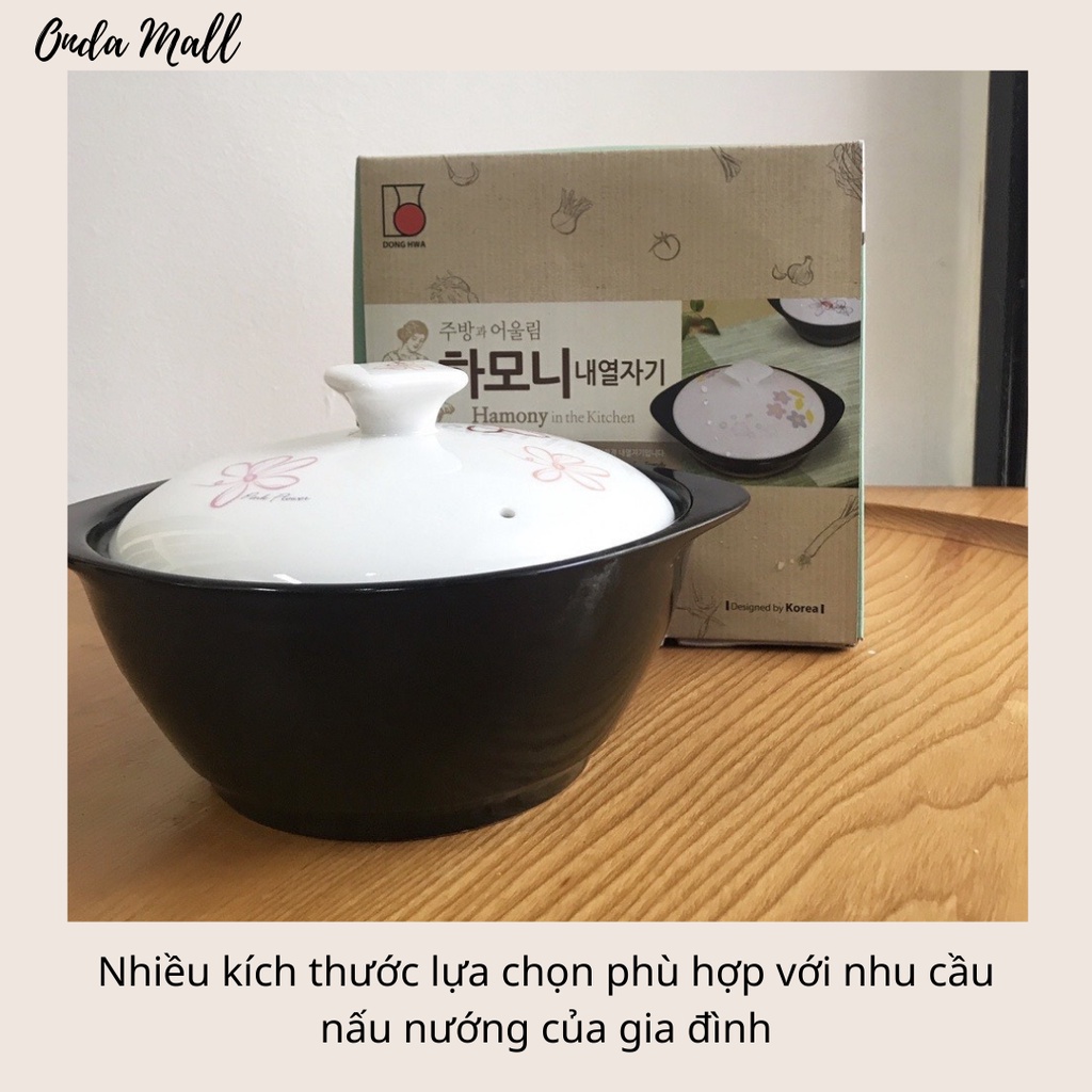 Nồi đất Nắp Sứ Kho Cá Thịt Cao Cấp Nấu Mì Cay Nấu Cháo Mã CS