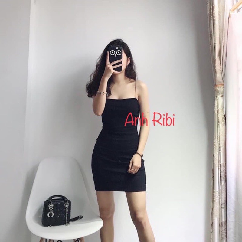 [RẺ VÔ ĐỊCH] đầm hai dây sợi bún đơn giản dễ phối đồ(kèm video và ảnh thật)