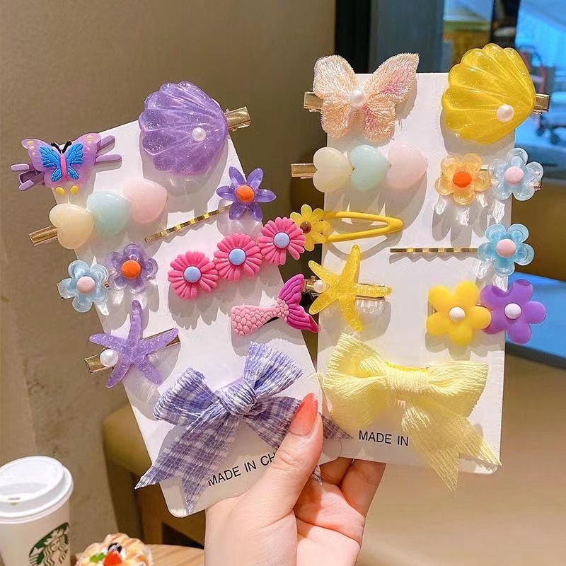 Kẹp Tóc Nơ Cỡ Nhỏ Không Gây Đau Kiểu Hàn Quốc Dễ Thương Cho Bé Gái