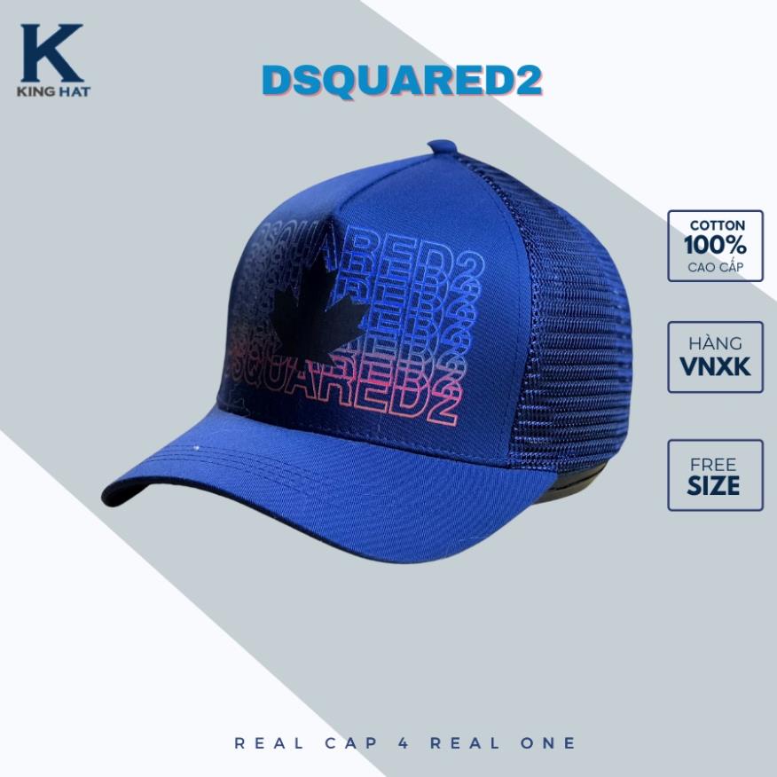 Nón lưỡi trai Logo thêu DSQUARED2, 100% cotton cao cấp, form lưới thoáng mát, thiết kế thể thao, dễ phối đồ