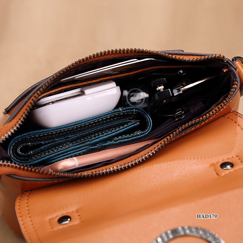 Samdo: Balo kiêm túi xách nữ da thật cao cấp  - Chính hãng Huada - phong cách Hàn Quốc công sở đi làm đi chơi HAD179