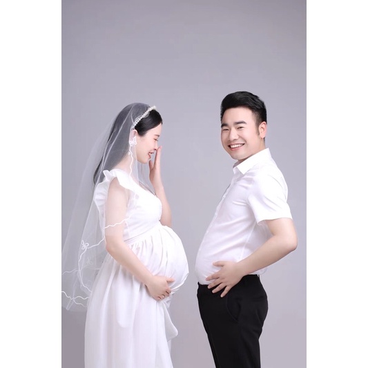 Váy đầm bầu chụp hình nghệ thuật cao cấp