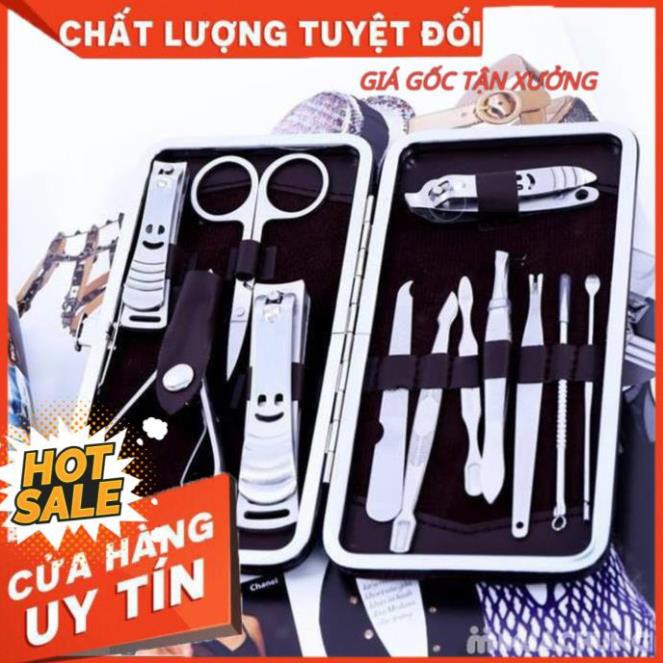 [FREESHIP-HÀNG TỐT] BỘ LÀM MÓNG ĐA NĂNG 12 MÓN KÈM HỘP BAO DA SIÊU CHẢNH