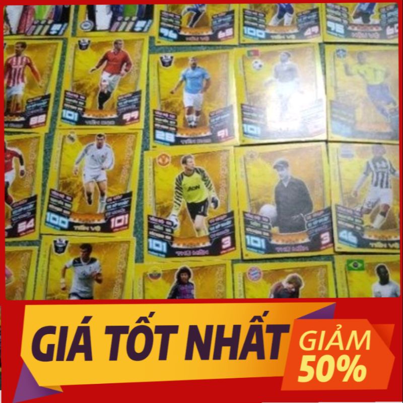 Thẻ cầu thủ bóng đá huyền thoại vàng size POCA MATCH ATTAX mùa 2012/2013 hỗn hợp THẺ IN CUSTOM ST STORE CARD