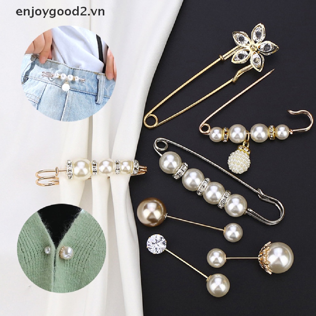 & Enjoy & Clothes Trâm Cài Áo Sweater / Đầm / Áo Sweater Đính Ngọc Trai