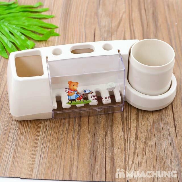 Cắm Bàn Chải Đánh Răng Mã 2155, Kệ Để Bàn Chải Để Kem Đánh Răng Kèm Cốc